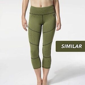 Public Myth Olive Green High Quality Cropped Leggings for Workout and Exercise